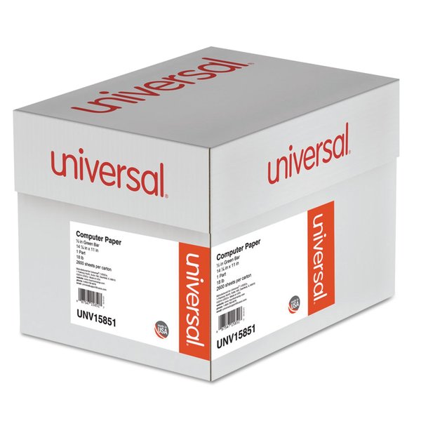 Universal Paper, 18lb, 14-7/8x11, Perforated, PK2600 UNV15851